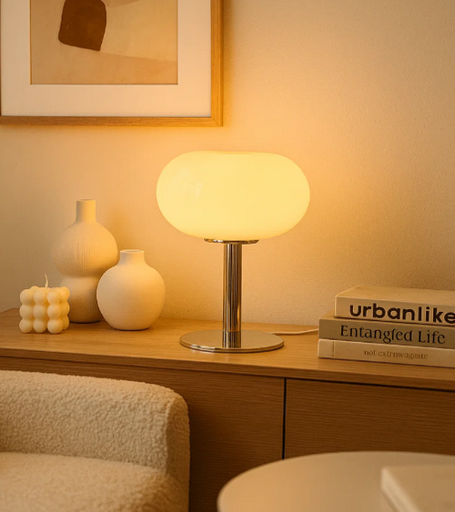 Retro Space Age Egg Globe Lamp