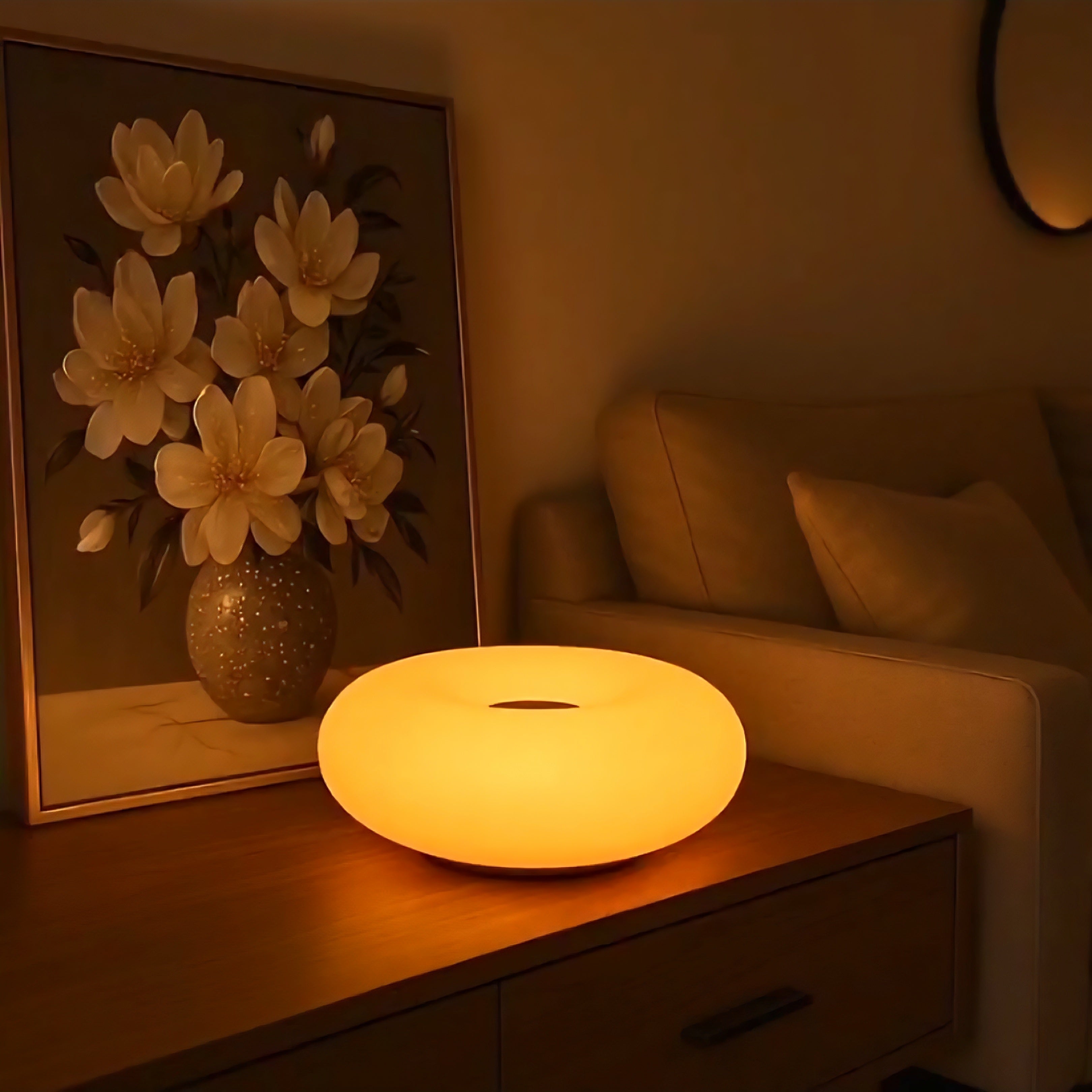 Space Age Donut Table Lamp